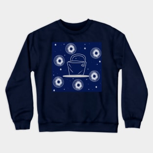 Bucket, container with dark blue color background Crewneck Sweatshirt